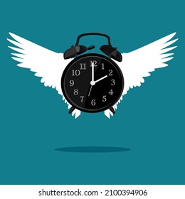 The watch has wings to fly. time independent concept