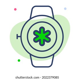 Watch Healthcare Medical, vector graphic Illustration Icon.