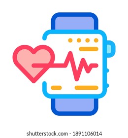 visualiza el vector de icono de latido del corazón. miren el signo del latido del corazón. ilustración de símbolo de color