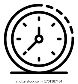 Icono de hora de observación. Icono de vector de hora de visualización de esquema para diseño web aislado en fondo blanco