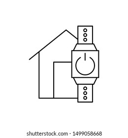 Watch house icon. Element of Internet in life icon