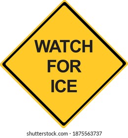 Signo de advertencia de Watch For Ice