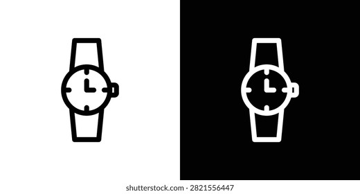 Watch icon in black, best for Graphic Design