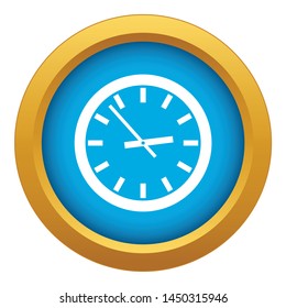 Watch icon blue vector isolated on white background for any design
