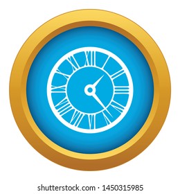 Watch icon blue vector isolated on white background for any design