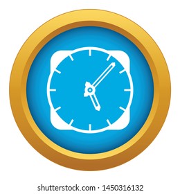 Watch icon blue vector isolated on white background for any design