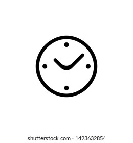 Watch icon. Circle time sign