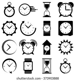 Watch icon. Clock icon.