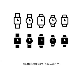 Watch Icon Design Symbol Vector Wristwatch Clock