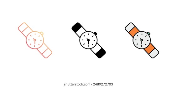 Watch icon design with white background stock illustration