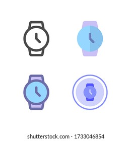 watch Icon design for your web site design, logo, app, UI. Vector graphics illustration and editable stroke. EPS 10.