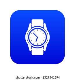 Watch icon digital blue for any design isolated on white vector illustration