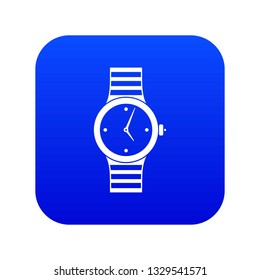 Watch icon digital blue for any design isolated on white vector illustration