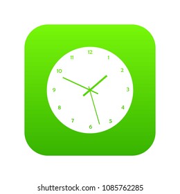 Watch icon digital green for any design isolated on white vector illustration