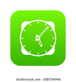 Watch icon digital green for any design isolated on white vector illustration