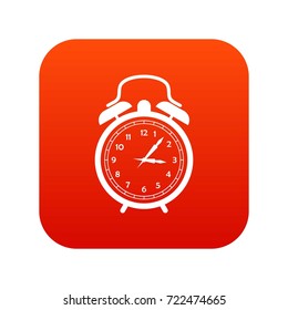 Watch icon digital red for any design isolated on white vector illustration