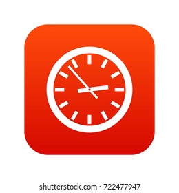 Watch icon digital red for any design isolated on white vector illustration