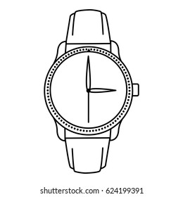 Watch icon with dots - vector graphic 