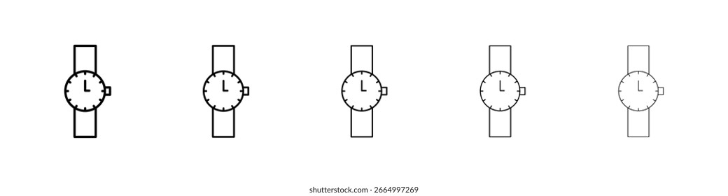Watch Icon gefüllt flachen Schild Konzept für Web-Design.