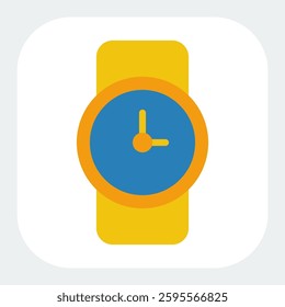 watch icon in flat color style