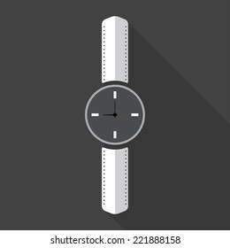 Watch icon. Flat design vector.