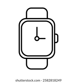 Watch icon Flat isolated outline sign