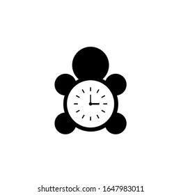 Icono de Watch, diseño de logotipo plano, vector de material, color negro con fondo blanco de color