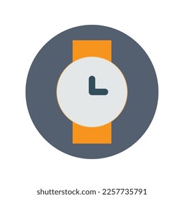 Watch icon, Flat vector illustration for web and mobile interface, EPS 10