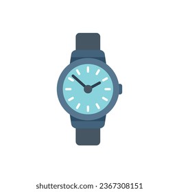 Watch icon flat vector. Work project. Task school isolated