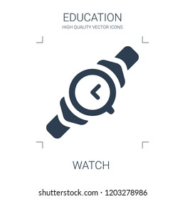 watch icon. high quality filled watch icon on white background. from education collection flat trendy vector watch symbol. use for web and mobile