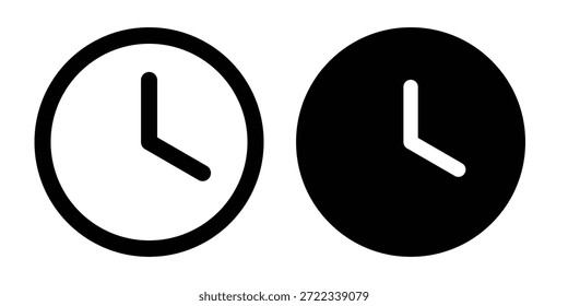Plantilla de diseño de ilustración de icono de reloj