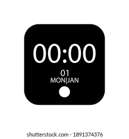Watch icon isolated on white background. Vector illustration
