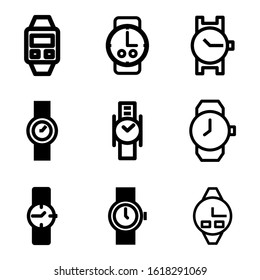 watch icon isolated sign symbol vector illustration - Collection of high quality black style vector icons
