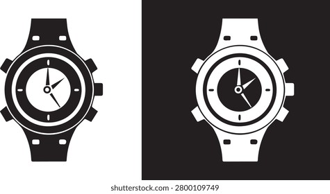 Watch icon in line design Simple icon vector	
