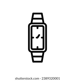 watch icon line style vector