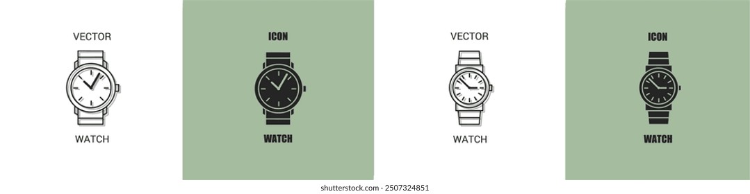 Watch icon line. Watch vector illustration.
