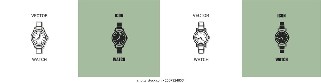 Watch icon line. Watch vector illustration.