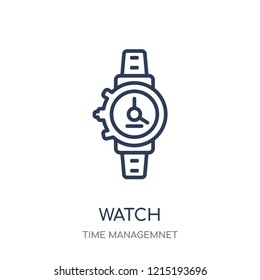 Watch icon. Watch linear symbol design from Time managemnet collection.