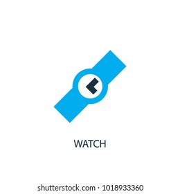Watch icon. Logo element illustration. Watch symbol design from 2 colored collection. Simple Watch concept. Can be used in web and mobile.