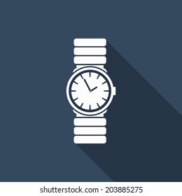 watch icon with long shadow