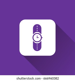 watch icon with long shadow