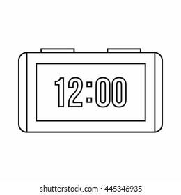 Watch icon in outline style isolated on white background
