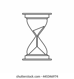 Watch icon in outline style isolated on white background