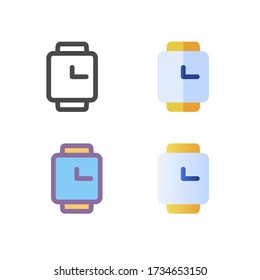 watch icon pack isolated on white background. for your web site design, logo, app, UI. Vector graphics illustration and editable stroke. EPS 10.