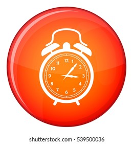 Watch icon in red circle isolated on white background vector illustration