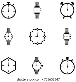 watch icon set