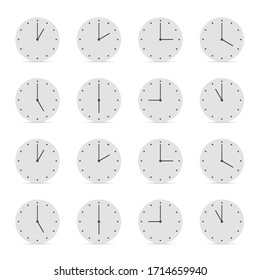 Zeichensatz ansehen Uhrensymbole, Timer- oder Wecker-Zeichen