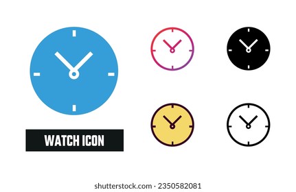 Ilustración del conjunto de iconos de Watch