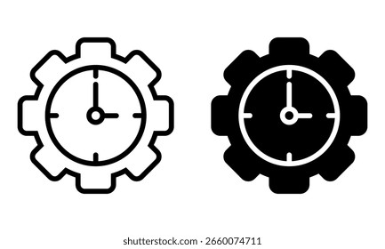 Conjunto de iconos de reloj. Ilustración vectorial.