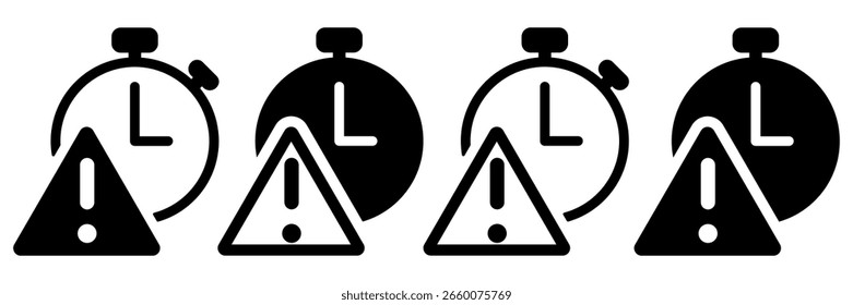 Watch icon set. Vector illustration.